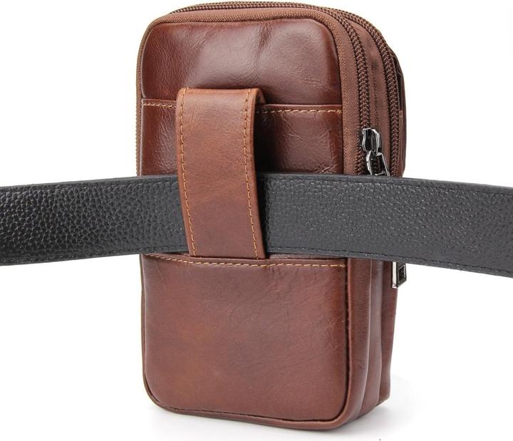 Immagine prodotto Cover-Discount Universale - Borsa da cintura con doppia cerniera marrone