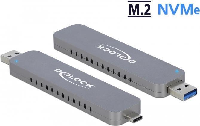 Actual product image Delock External enclosure USB-A/C - NVME M.2 SSD (M.2)
