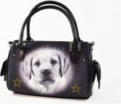 Kögler Handtasche Labrador-Kopf, Retro, Smile-Bags 15x20c
