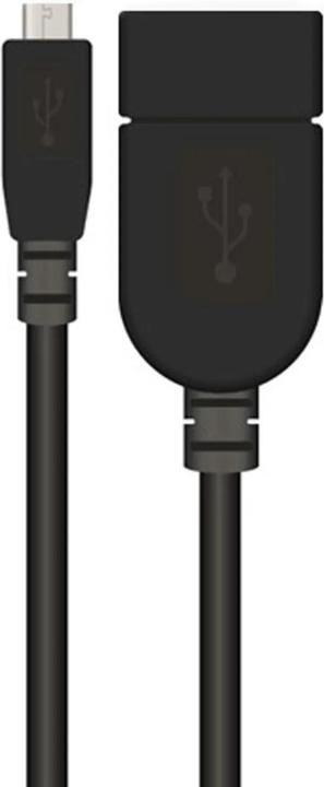 Produktbild Sinox iMedia Micro USB OTG adapter. 0,2m. Sort (0.20 m, USB 2.0)
