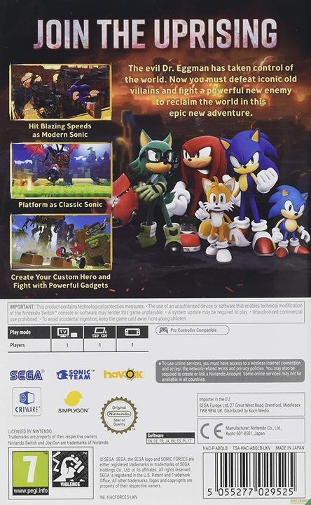 Produktbild Sega Sonic Forces (Switch, DE)