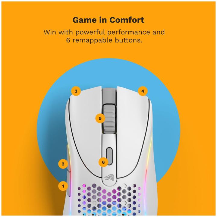 Actual product image Glorious PC Gaming Race Glorious Model D 2 Wireless Gaming Mouse - white (Wireless)