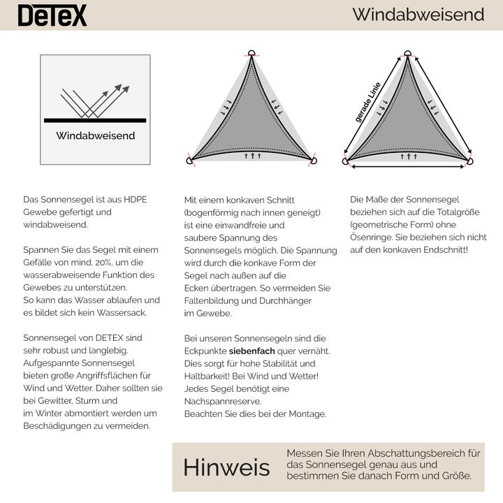 Produktbild Detex Sonnensegel (500 x 500 x 500 cm)