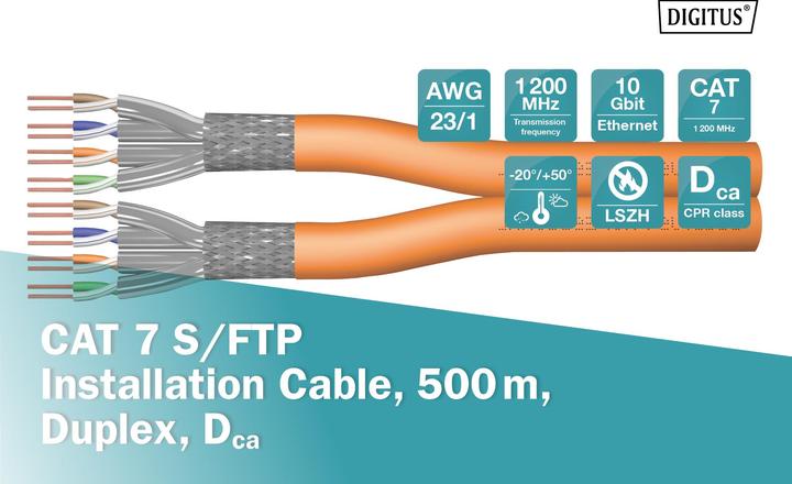 Produktbild Digitus Netzwerkkabel (S/FTP, CAT7, 500 m)