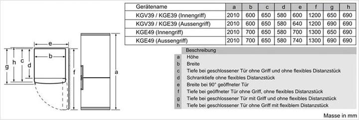 Produktbild Bosch Hausgeräte KGE49AWCA (419 l)