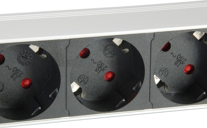 Produktbild equip Steckdosenleiste 1HE7fach mit Ü-Schutz + Schalt (7 x, CEE 7/3, 1.80 m)