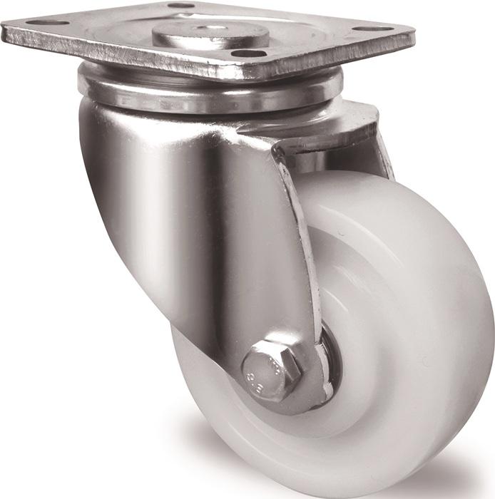 Actual product image HP Autozubehör Heavy duty swivel castor D.80mm Trgf.300kg Ku.plate L100xW85mm Colour Rl.white PROMAT