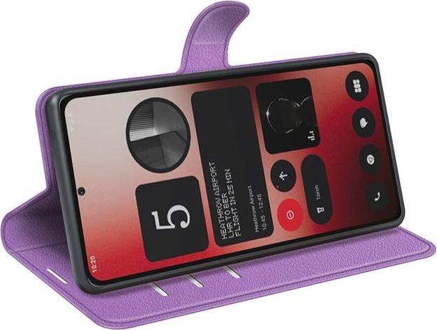 Actual product image MU Classic Litchi Leather Bookcover Series (Nothing Phone (2a))