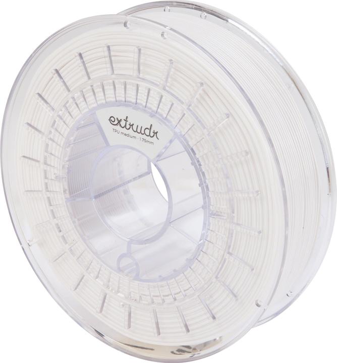 Produktbild Extrudr Flex Medium Weiss 1.75 mm 750 g (TPU, 1.75 mm, 750 g, Weiss)
