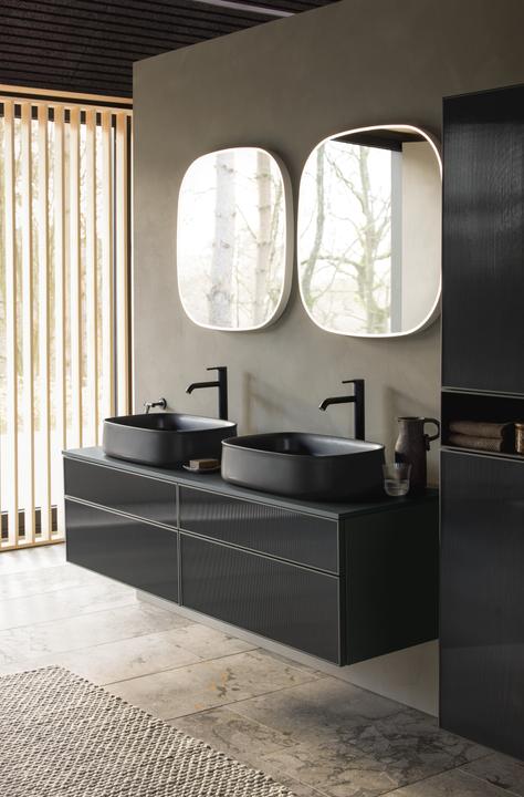 Actual product image Duravit Single lever basin mixer C.1 L with pop-up waste black matt
