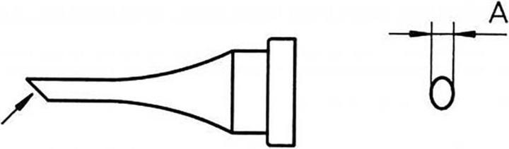 Actual product image Weller Erem LT 4 Soldering Iron Tip 45°, Chamfer, 1.2 mm, for WP 80, WSP 80, WXP 80 (Soldering bit)