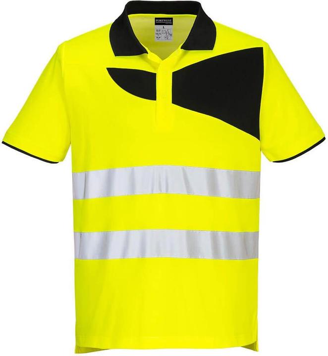 Portwest Mens PW2 Cotton Hi-Vis Polo Shirt