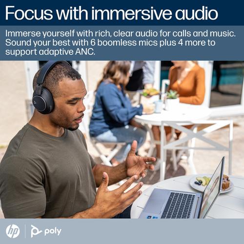 Produktbild Poly Voyager Surround 80 UC (Kabellos, Kabelgebunden, USB-C)