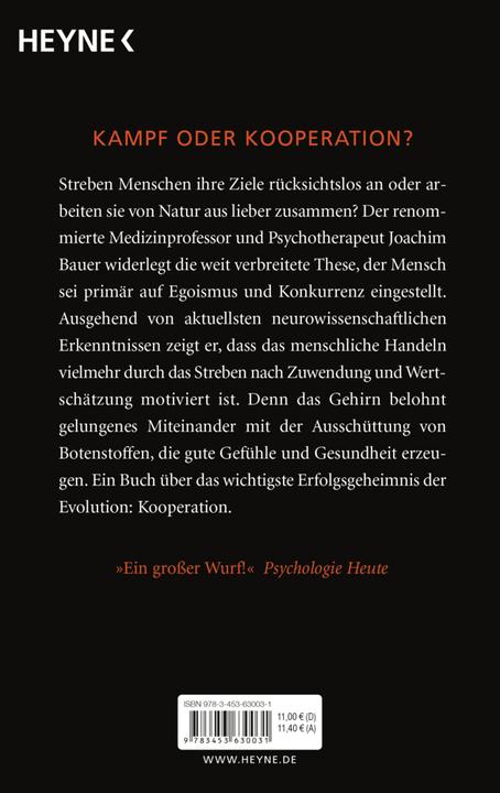 Actual product image Prinzip Menschlichkeit (German, Joachim Bauer, 2008)