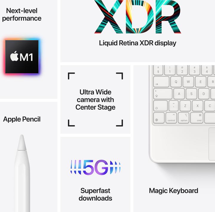 Actual product image Apple iPad Pro 2021 (5. Gen) (5G, 12.90", 2000 GB, Silver)