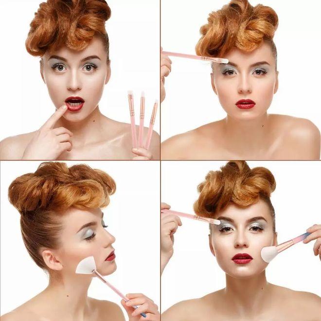 Actual product image MU Style Make up brush set with box (Set)