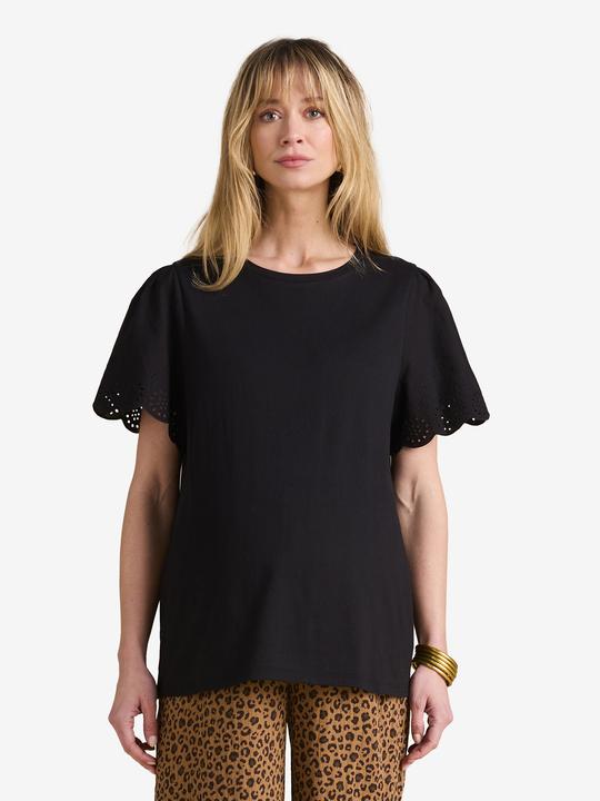 Actual product image Envie de Fraise Bio-Kollektion: Umstands-Shirt mit Lochmuster am Ärmel (36, 38)