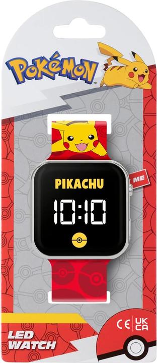 Immagine prodotto Disney Orologio per bambini Accutime Pokémon Pikachu LED con cinturino rosso POK4405 (Orologio digitale)
