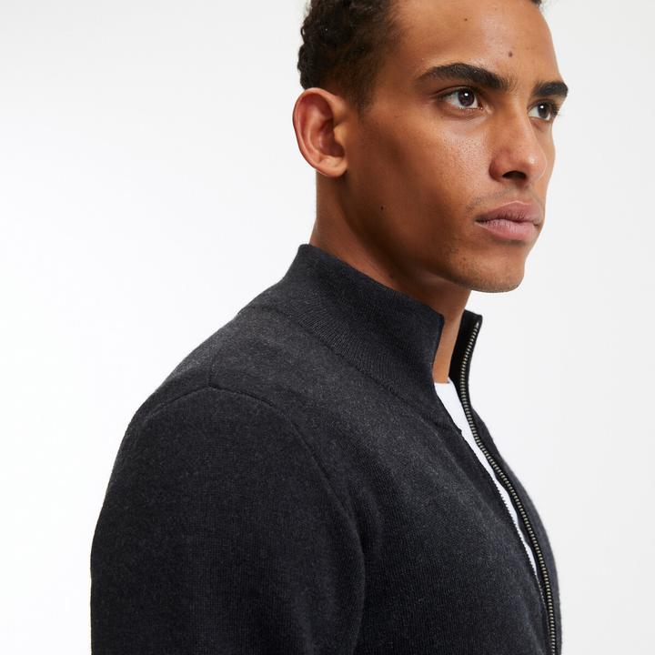Actual product image La Redoute Collections Signature Merino Wool Cardigan with Zipper (XL)
