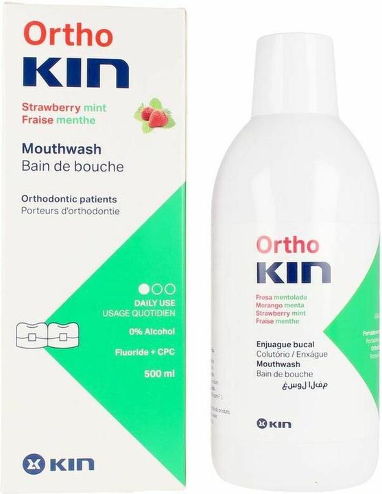 KIN Hygiene Orthokin Mundspülung mit Erdbeer-Menthol-Geschmack 500ml (500 ml, Mundwasser)