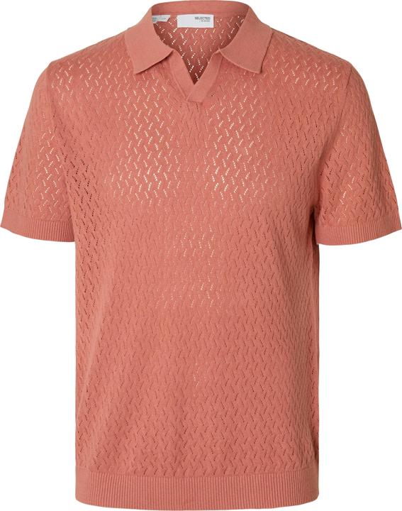 Selected Homme Häkel-Look Polohemd aus Strick