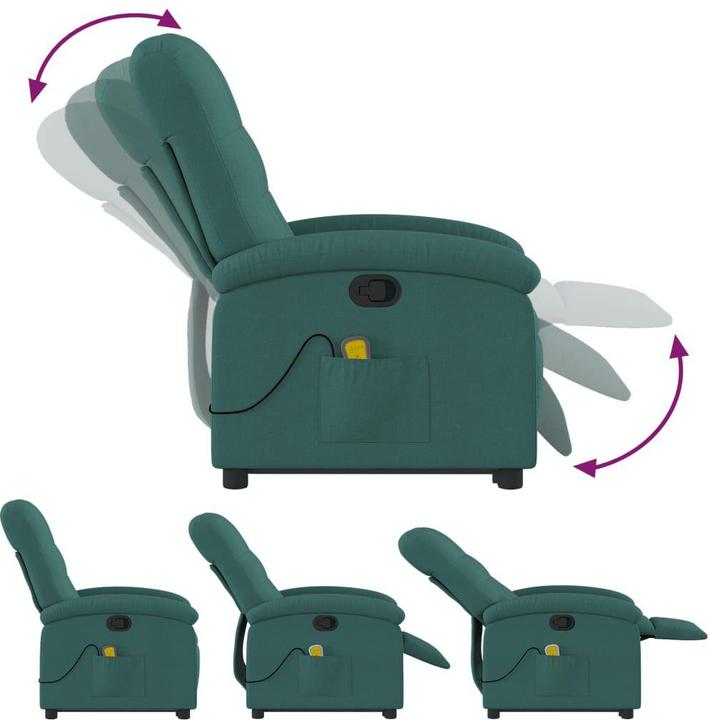 Actual product image VidaXL Massage chair with stand-up aid fabric