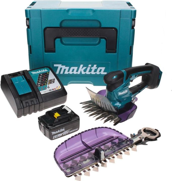 Produktbild Makita DUM 604 RG1XJ Akku Grasschere 18 V mit Gras- und Strauchscherblatt + 1x Akku 6,0 Ah + (Akkubetrieb)