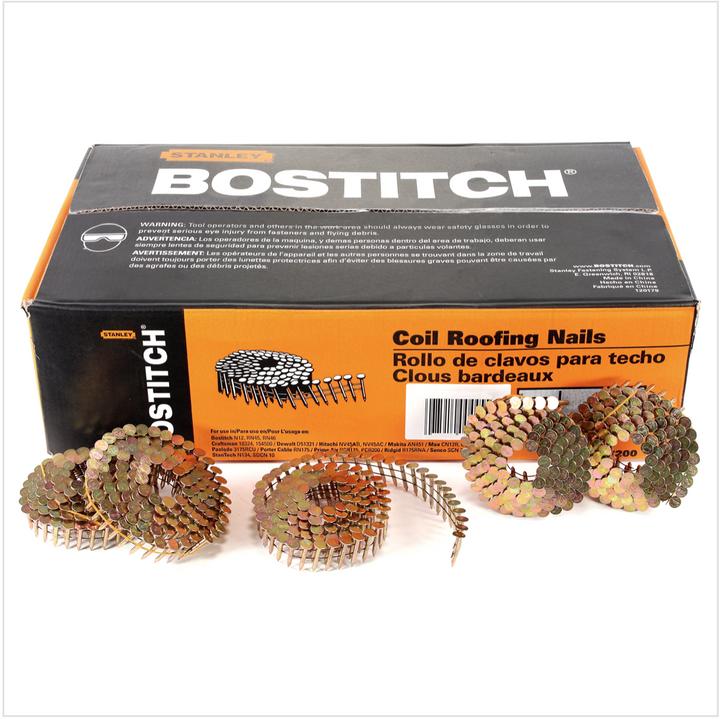 Actual product image Bostitch CR2DCGAL Galvanised roofing felt nail 3.05-22 GAL8 7.2M 7/8" / 22 mm smooth - 7200 pieces (7200 Piece, 22 mm)