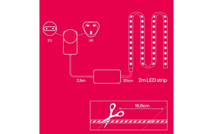 Produktbild Innr Smart Flex Light Strip FL 120 C (Warmweiss, Neutralweiss, Kaltweiss, RGBW, 200 cm, Indoor)