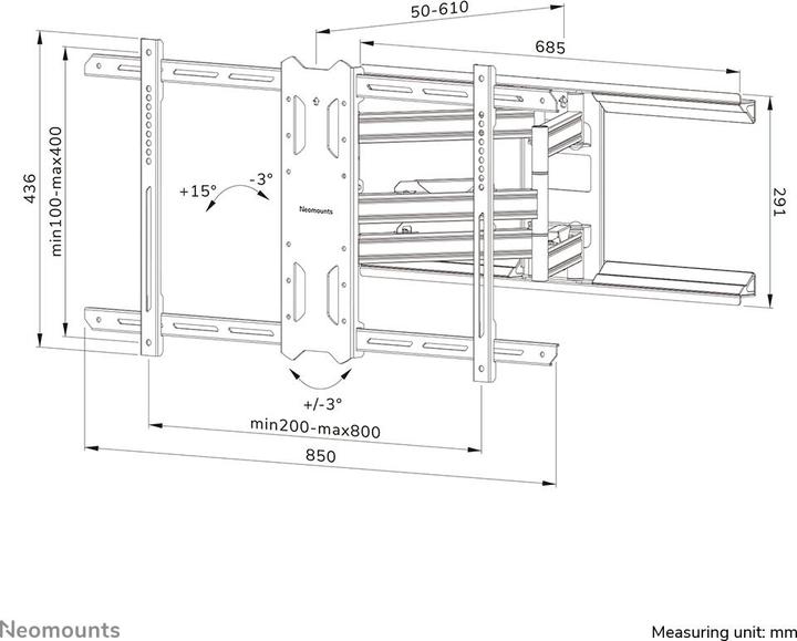 Produktbild Neomounts WL40S-850BL18 (Wand, 86", 60 kg)