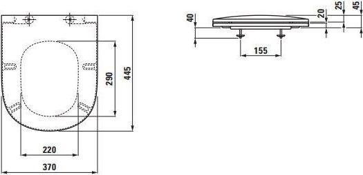 Productafbeelding Laufen Whwc+Zitting Lua 53 Whte