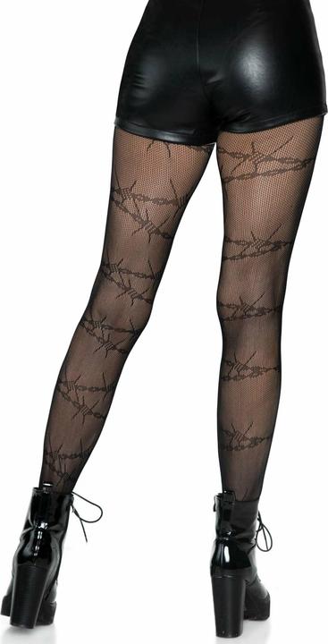 Produktbild Leg Avenue Netzstrumpfhose mit Stacheldrahtoptik (One Size)
