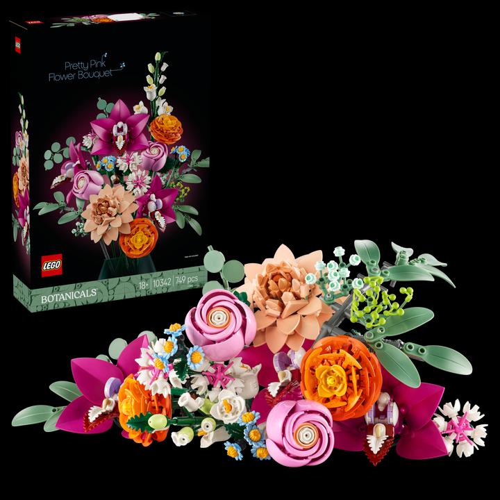 Actual product image LEGO Schöner Rosafarbener Blumenstrauss (10342, LEGO Botanical, LEGO Icons)