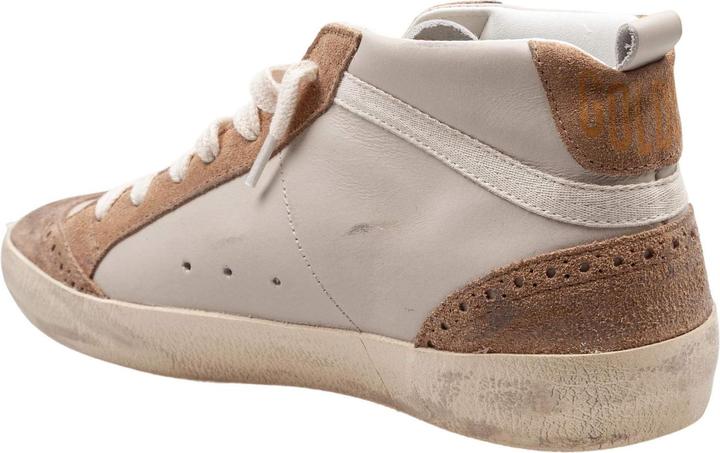 Actual product image Golden Goose mid star sneakers in leather and suede color grey/light brown (42)