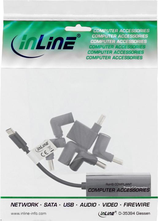 Produktbild InLine Notebook Netzteil zu USB Typ-C 7-in-1 Lade-Set (65 W)