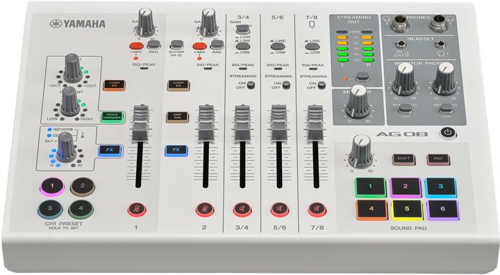 Immagine prodotto Yamaha AG08 Stazione streaming bianca (Mixer da studio e live)
