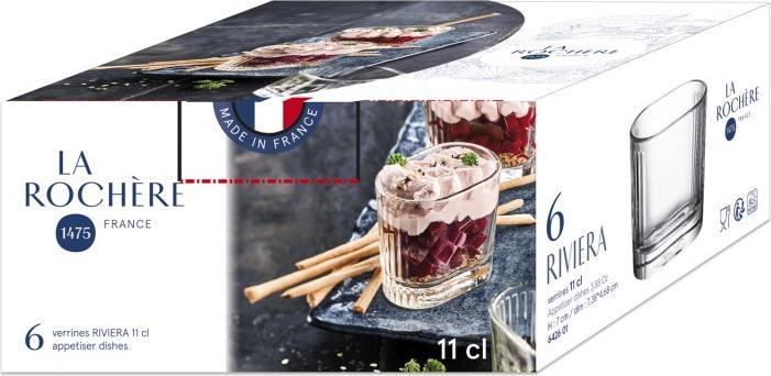 Produktbild La Rochère Vorspeisen-Gläser "Verrine" RIVIERA 6 MISES EN BOUCHE 11CL