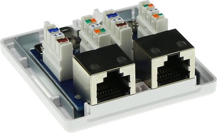 Immagine prodotto Scatola montata in superficie schermata 2 porte CAT5E. Tipo: CAT5E Wall mountbox c5e 2p shielded