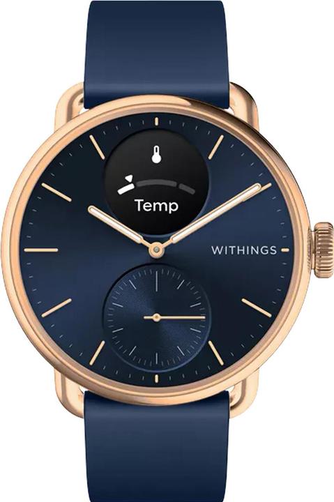 Actual product image Withings HWA10-model 6-All-In ScanWatch 2 rose gold blue (38 mm)