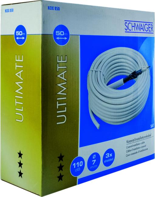 Actual product image Schwaiger SAT coaxial cable 110 dB (110 dB, Antenna cable)