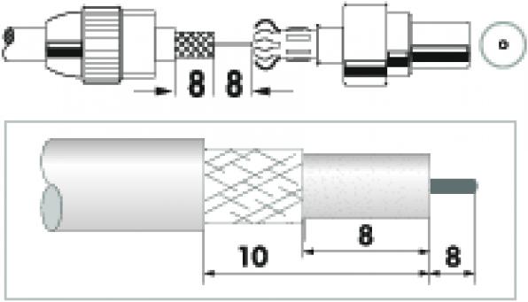 Produktbild Schwaiger Koax Steckbuchse IEC, Vollmetall (Antennendose)