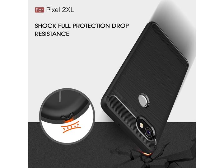 Immagine prodotto Screenguard Google Pixel 2 XL Cover Carbon Brushed Soft TPU (Google Pixel 2 XL)