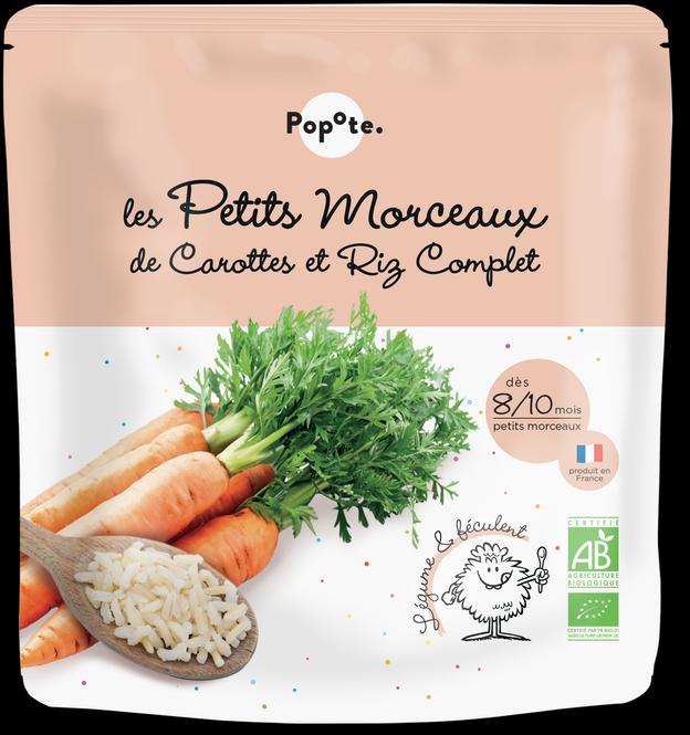 Produktbild Popote Die kleinen Stückchen - Karotten und Vollkornreis BIO (190 g)
