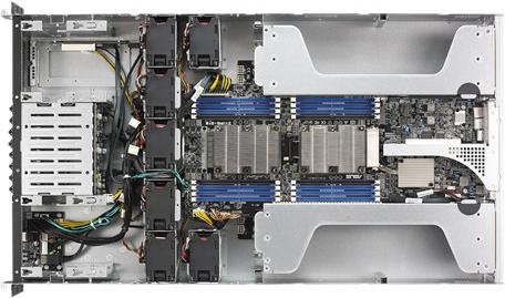 Actual product image ASUS Server BAB Rack 2U/2CPU ESC4000 G4S PSU redundant (Rack Server)