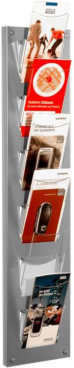 Image du produit Kerkmann Porte-brochures mural alu 1/3 DIN A4 6 compartiments (1/3 Din A4)