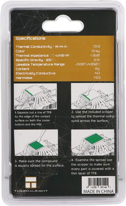 Produktbild Thermalright TF 8 (13.80 W/m K, 2 g)