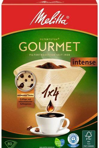 Actual product image Melitta Mel. Gourmet filter papers Intense 1x4/80pcs.