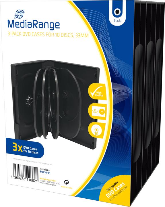 Produktbild MediaRange DVD-Leerhülle für 10 Discs (3 x)