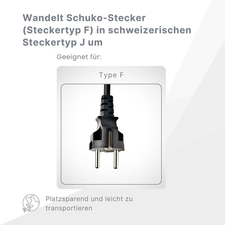 Produktbild Hermex Steckdosenadapter Schuko zu Schweiz