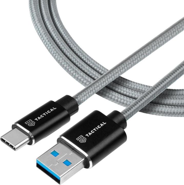 Actual product image Source Fast Rope Kevlar Cable USB-A|USB-C 2 m Grey (2 m, USB 3.2 Gen 1, 15 W)